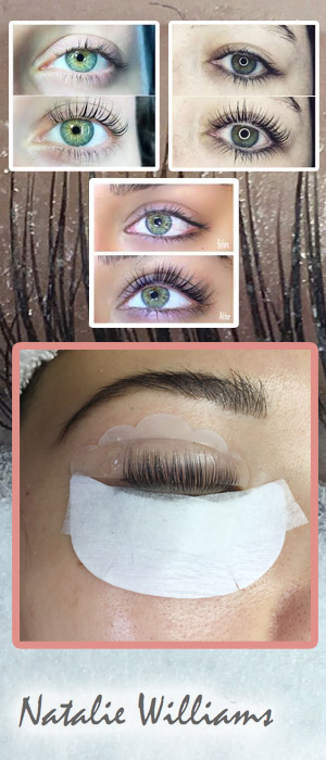 Professional Lash Lift and Tint, Juan Les Pins by qualified independent beautician Natalie Williams. Beauty sessions in the comfort of your own home